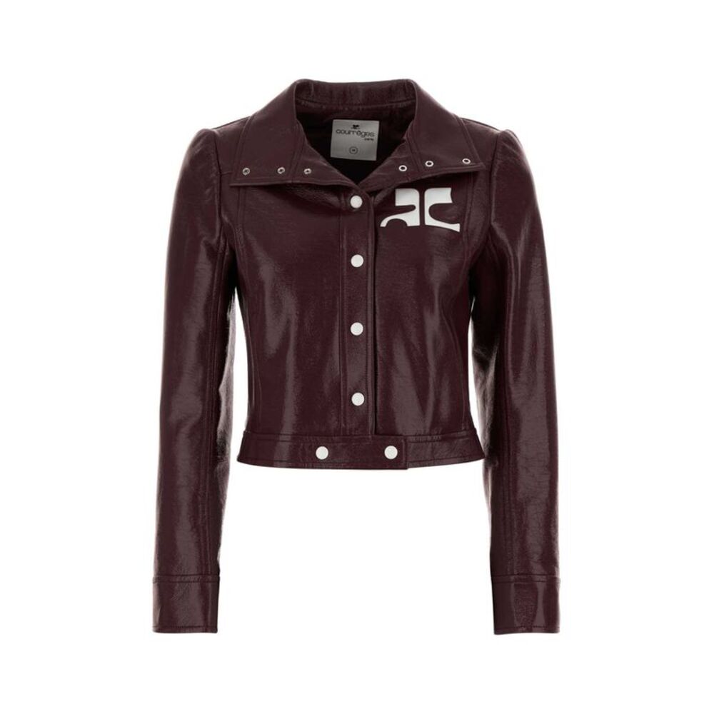 Courreges Women Aubergine Vinyl Blazer